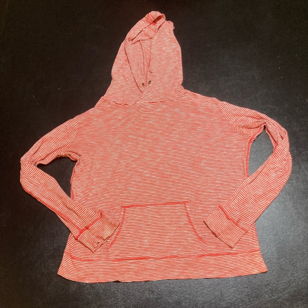 Forever 21 Red and White Striped Hoodie